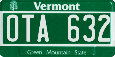 VT license plate OTA632