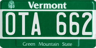 VT license plate OTA662