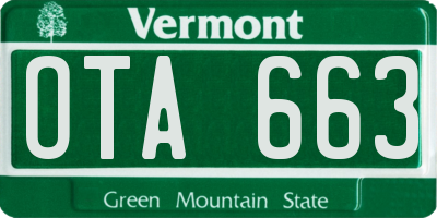 VT license plate OTA663