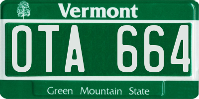 VT license plate OTA664