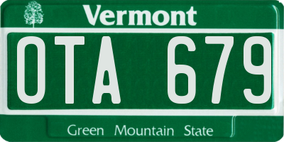 VT license plate OTA679