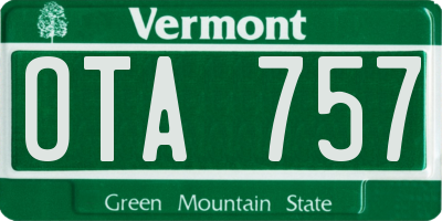 VT license plate OTA757