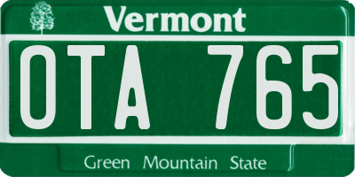VT license plate OTA765