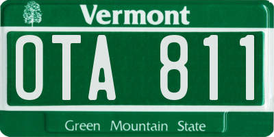 VT license plate OTA811