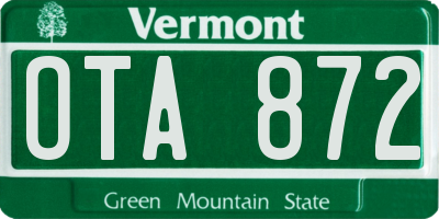 VT license plate OTA872