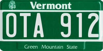 VT license plate OTA912