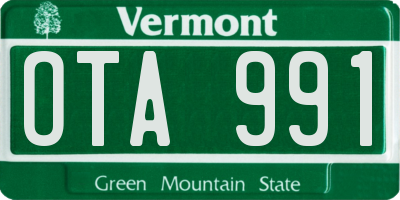 VT license plate OTA991