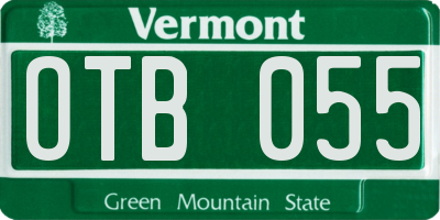 VT license plate OTB055
