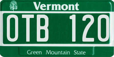 VT license plate OTB120
