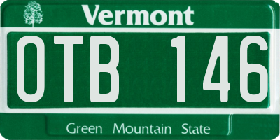 VT license plate OTB146