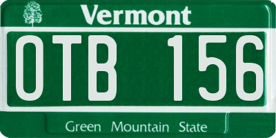 VT license plate OTB156