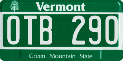 VT license plate OTB290
