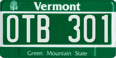 VT license plate OTB301