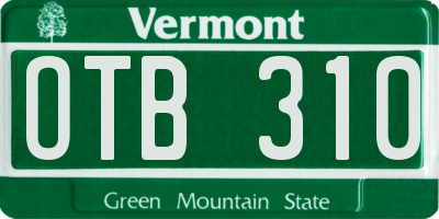 VT license plate OTB310