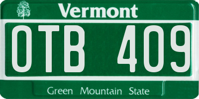 VT license plate OTB409