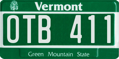 VT license plate OTB411