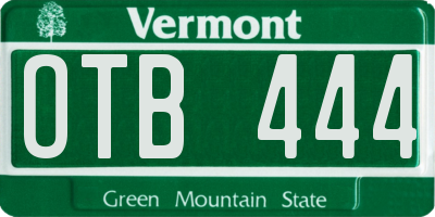 VT license plate OTB444