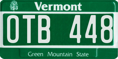 VT license plate OTB448
