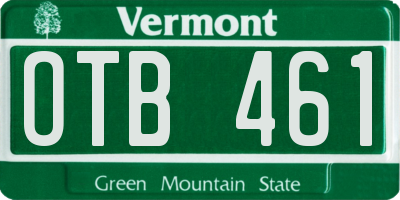 VT license plate OTB461