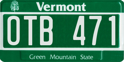 VT license plate OTB471