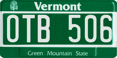 VT license plate OTB506