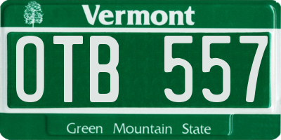 VT license plate OTB557