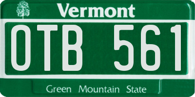 VT license plate OTB561