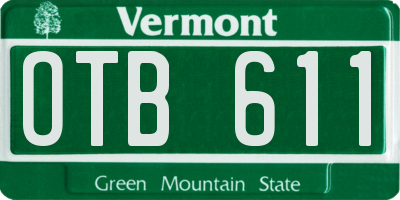 VT license plate OTB611