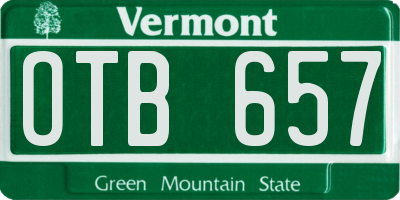 VT license plate OTB657