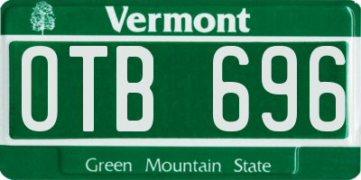 VT license plate OTB696