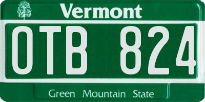 VT license plate OTB824