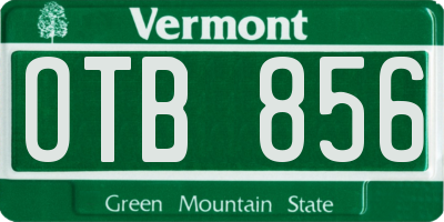 VT license plate OTB856