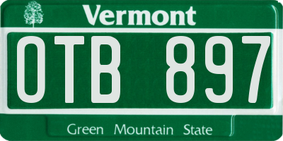 VT license plate OTB897