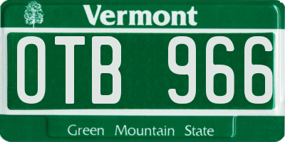VT license plate OTB966