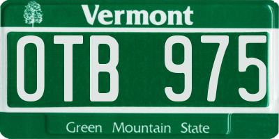 VT license plate OTB975