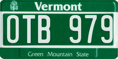 VT license plate OTB979