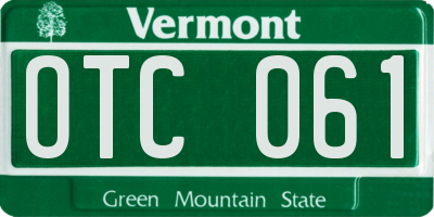 VT license plate OTC061