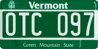 VT license plate OTC097