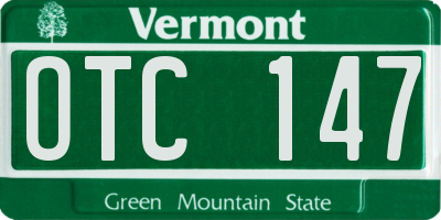 VT license plate OTC147