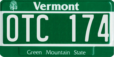 VT license plate OTC174