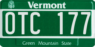 VT license plate OTC177