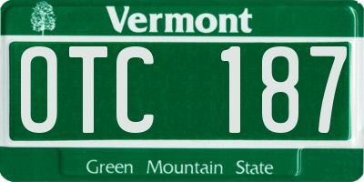 VT license plate OTC187