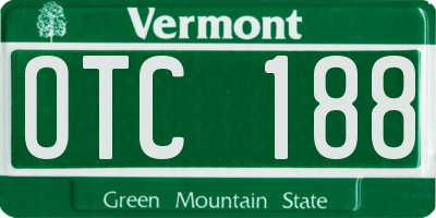 VT license plate OTC188