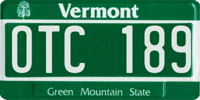 VT license plate OTC189