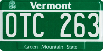 VT license plate OTC263