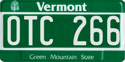 VT license plate OTC266