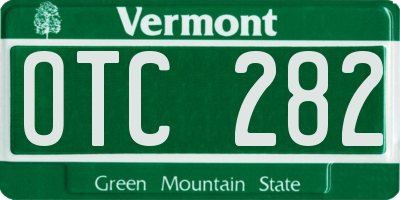 VT license plate OTC282