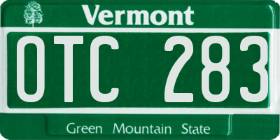 VT license plate OTC283