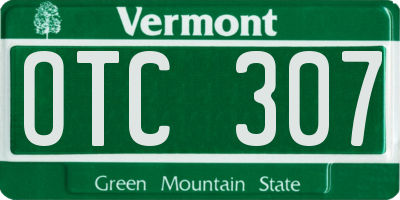 VT license plate OTC307