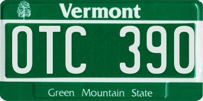 VT license plate OTC390